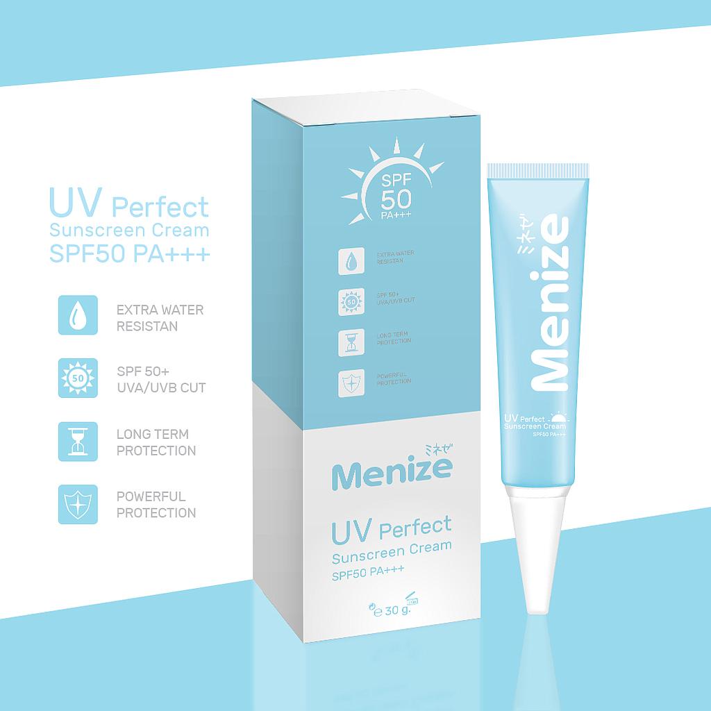 มีนิเซ่ เพอร์เฟค ซันสกรีน ครีม เอสพีเอฟ 50 พีเอ+++
MENIZE PERFECT SUNSCREEN CREAM SPF 50 PA+++