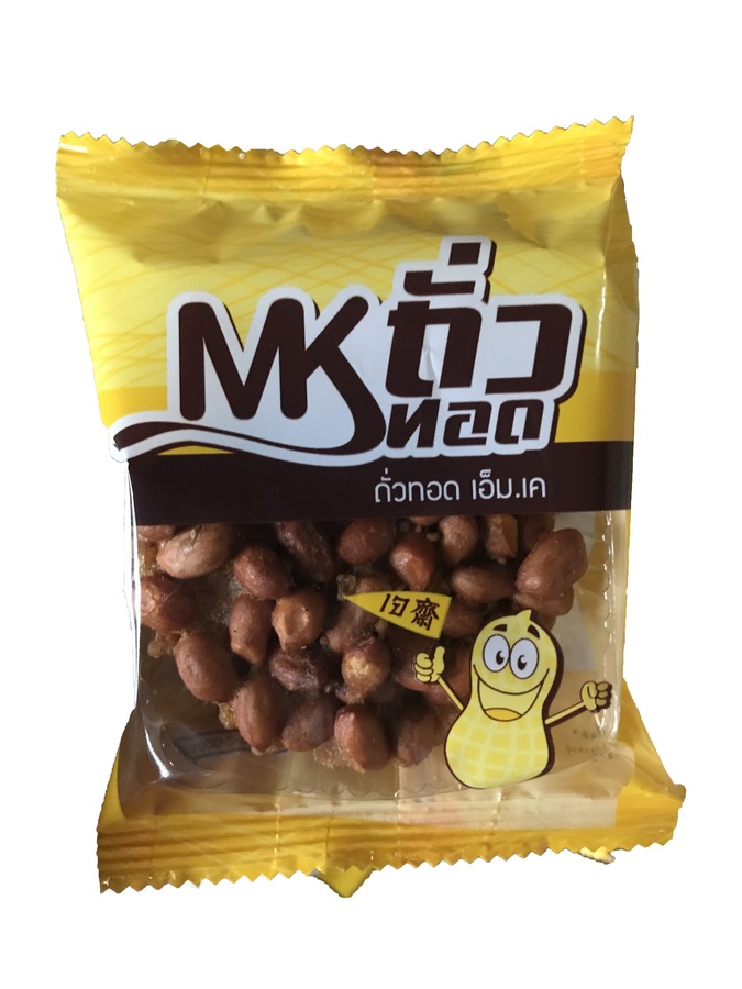 ขนมขบเคี้ยว ถั่วทอดแผ่นกลม แป้งบางกรอบ