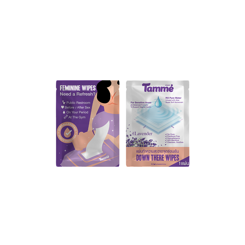 Feminine Wipes Lavender แผ่นทำความสะอาดจุดซ่อนเร้นกลิ่น 