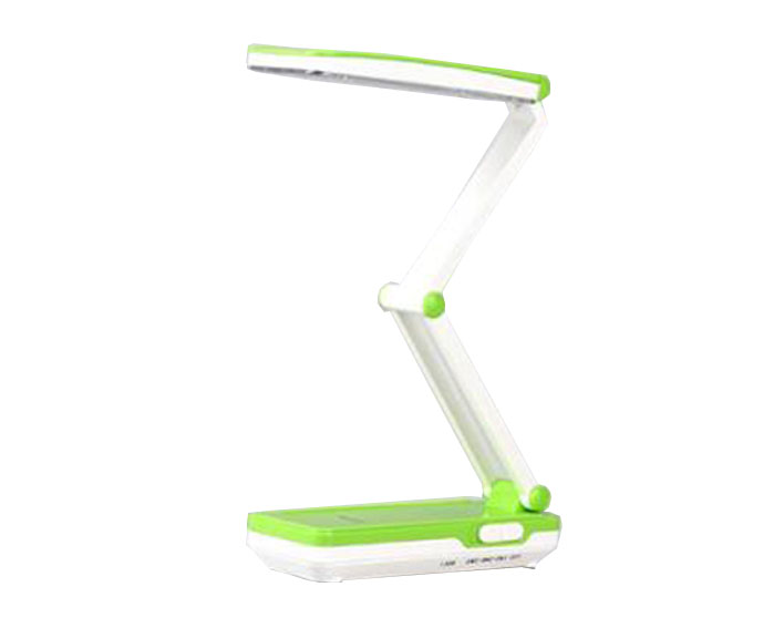 โคมไฟตั้งโต๊ะ LED แบบชาร์จไฟ YG-5913G  สีเขียว
ความจุแบตเตอรี่ 850 mAH แรงดันไฟฟ้า AC110V-220V 50Hz/60Hz กระแสไฟฟ้า AC 0.1A 0.8W กำลังไฟฟ้า 1.3 W อุณหภูมิสำหรับการใช้งาน -10°C ~ 45°c
การชาร์จไฟ  สามารถชาร์จไฟได้ประมาณ 200 ครั้งขึ้นไป - ใช้หลอด LED 21ดวง ให้ความสว่างสูง   ใช้งานได้นาน   และประหยัดไฟ - สามารถปรับระดับความสว่างได้ - สามารถพับเก็บได้ 