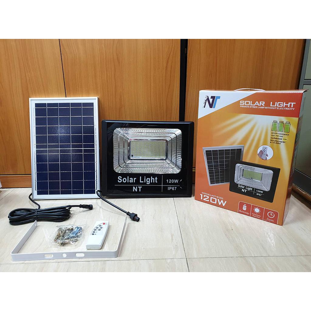 NT-9120 สปอร์ตไลท์+แผงโซล่าเซลล์ + รีโมท 120W