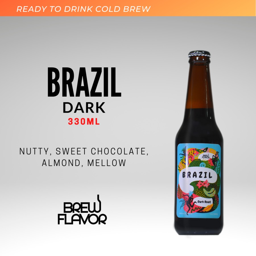 กาแฟสกัดเย็นพร้อมดื่ม Brazil Dark 330ml.