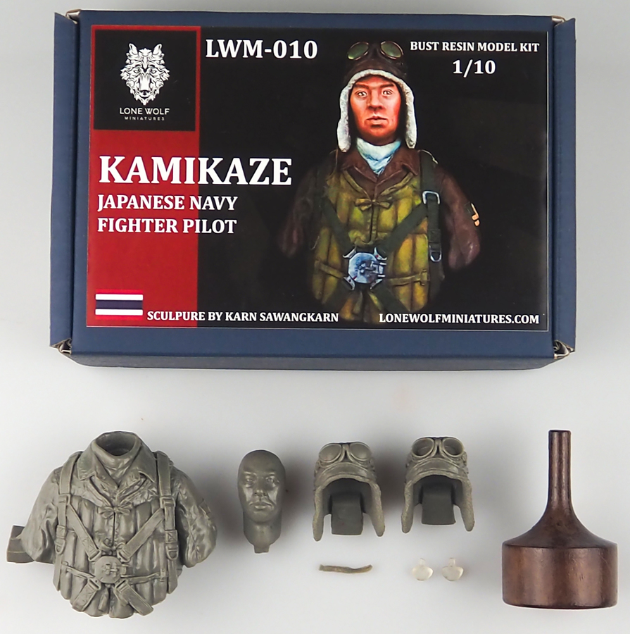 resin model lwm-010 kamikaze japnese navy fighter pilot