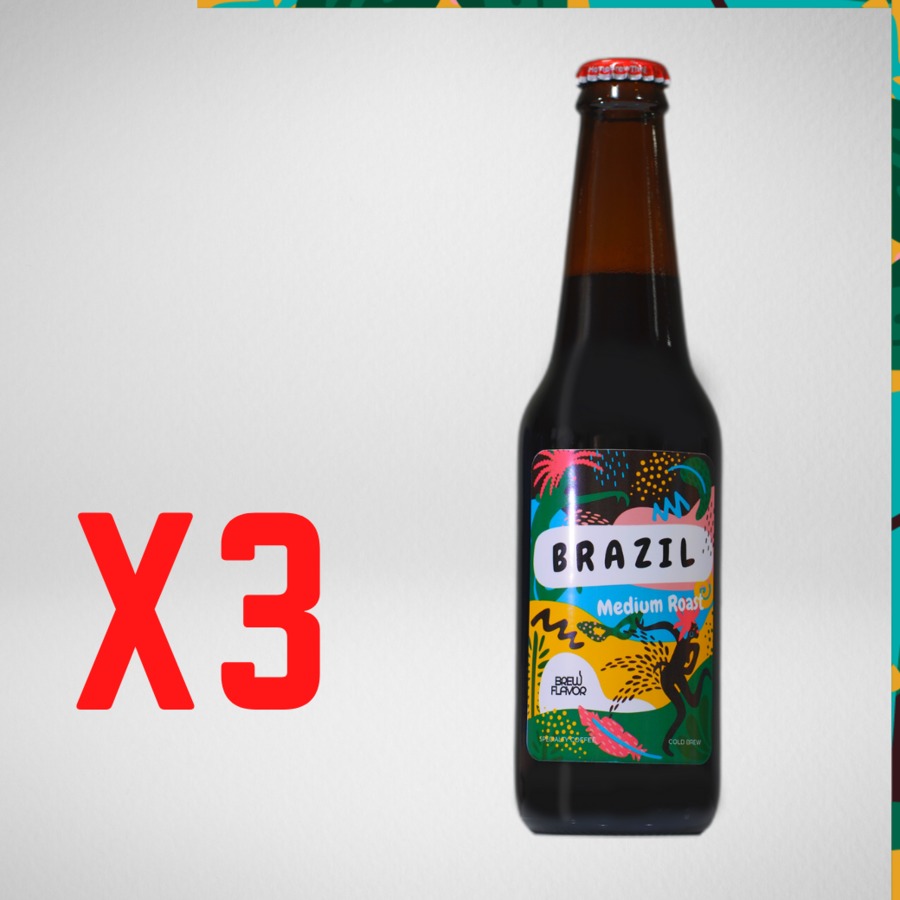 กาแฟสกัดเย็นพร้อมดื่ม Brazil Medium 330 ml. x3
