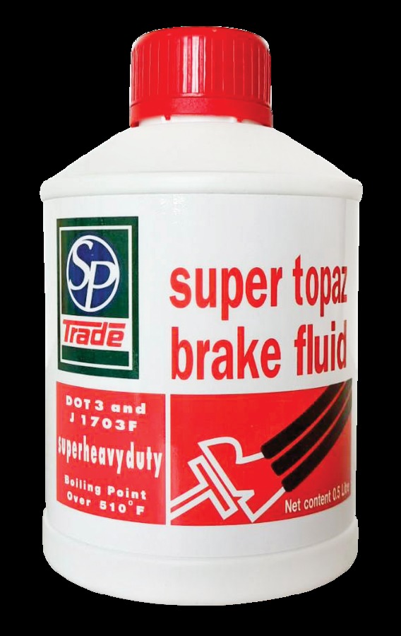 SP TRADE SUPER TOPAZ BRAKEFLUID 
น้ำมันเบรกซุปเปอร์โทแพซ 
ขนาดบรรจุ 0.5 ลิตร