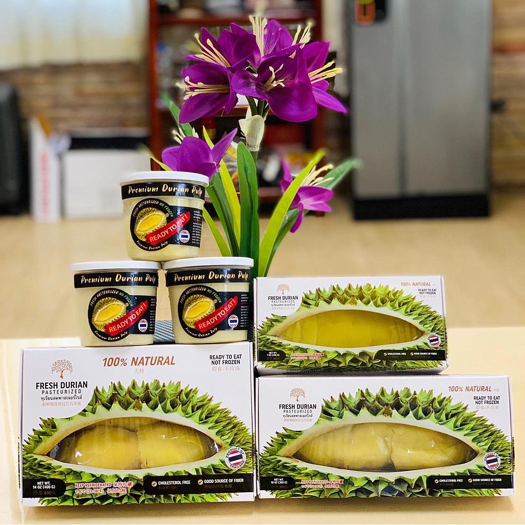 ทุเรียนสดพาสเจอร์ไรซ์ , ไม่มีเมล็ด
Fersh durian pasteurized , seed less