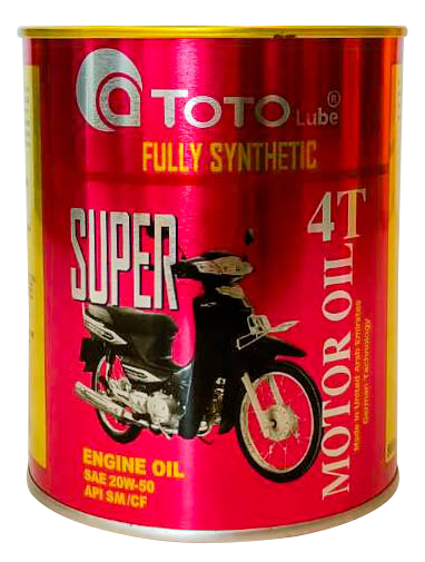 TOTO SUPER MOTOR 4T 20W-50
ขนาดบรรจุ 0.8 ลิตร