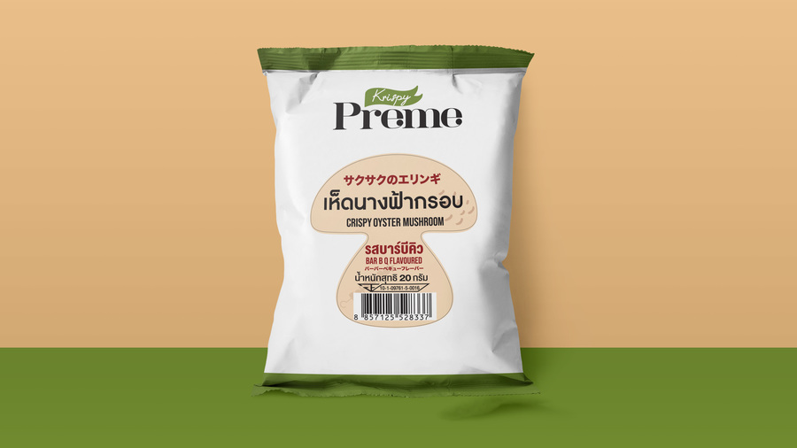 เห็ดนางฟ้ากรอบ รสบาร์บีคิว