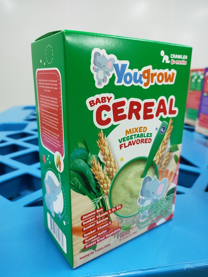 ข้าวหอมมะลิบด ผักรวม อาหารเสริมสำหรับทารกและเด็กเล็ก 6 เดือนขึ้นไป