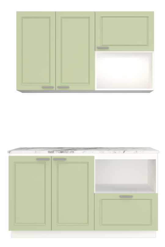 ชุดครัวสำเร็จรูป 1.4 เมตร สี mint green