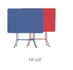 โต๊ะพับ 3 ฟุต หน้าพลาสติก ขากลม (สีแดง)