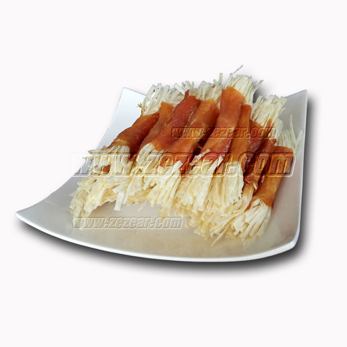 CS11 ไก่พันทาโร่เส้นเล็ก 160 กรัม
(ซีเซียร์สันในไก่กับปลาเส้น Zezear Chicken Fillet With Fish Snack)
