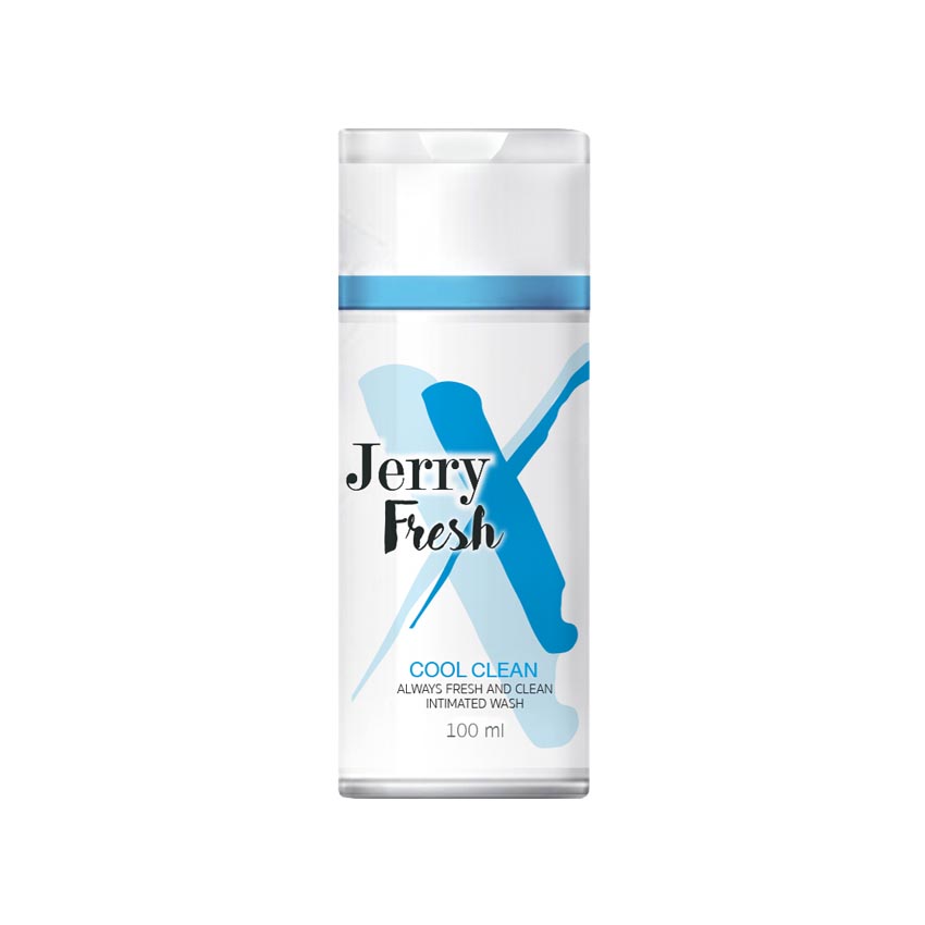 Jerry Fresh สูตร Cool Clean
เจลทำความสะอาดเฉพาะที่สำหรับผู้ชาย สูตรเย็นสดชื่น  อ่อนโยน ปกป้องผิวด้วย Allantoin  ที่ช่วยลดการอักเสบ
และ Menthol ช่วยยับยั้งแบคทีเรียและเชื้อราป้องกันอาการแพ้ เหมาะสำหรับผิวบอบบางแพ้ง่าย
 ช่วยบำรุงผิวสำหรับจุดซ่อนเร้นให้นุ่มชุ่มชื้น ไม่แห้งกร้านด้วย Olive oil, Castor Oil และ Pitera ทำความสะอาดได้อย่างล้ำลึก
คุณสมบัติ
- ให้ความรู้สึกเย็นสดชื่น สบายผิว
- ไม่ก่อให้เกิดการระคายเคือง
- ลดการสะสมของเชื้อแบคทีเรีย
- บำรุงผิวเฉพาะจุดให้ชุ่มชื้น ไม่แห้งกร้าน
- ลดอาการคัน
- ลดกลิ่นอันไม่พึงประสงค์ได้ดี
- เหมาะกับคนชอบออกกำลังกายเหงื่อเยอะ ลดกลิ่นอับชื้นจากเหงื่อ และความหมักหมมได้ดี