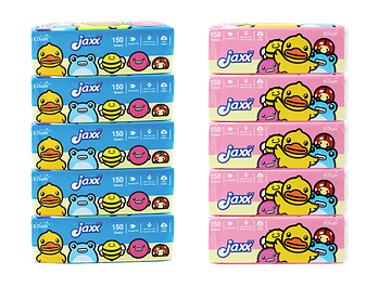 ถุงแพ็ค กระดาษเช็ดหน้าสีขาว แจ็กซ์ ซอฟ แพ็ค รุ่น 150 แผ่นคู่ หนา 2ชั้น