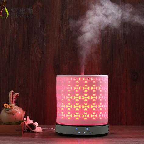 สิรีน เครื่องพ่นอโรมา ultrasonic เซรามิคสีขาวทรงเตี้ย
