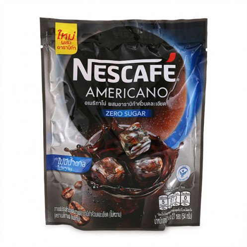 Nescafe 3 in 1 Americano Zero Sugar Coffee - Instant Coffee Packets - Single Serve Flavored Coffee Mix (0.07OzX27 Sticks, (1.9Oz)) 
