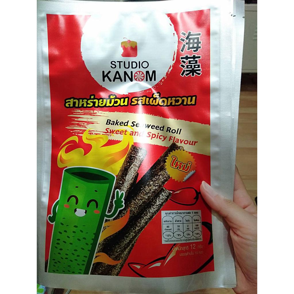 สาหร่ายม้วน รสเผ็ดหวาน