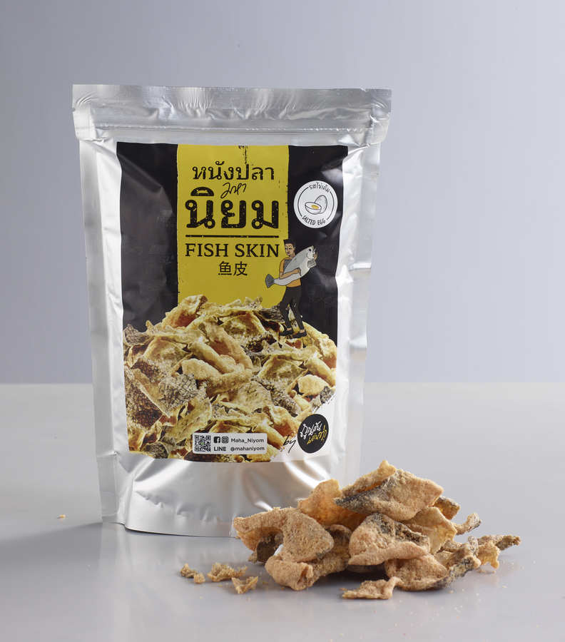 หนังปลาอบกรอบ รสไข่เค็ม ขนาด 100g