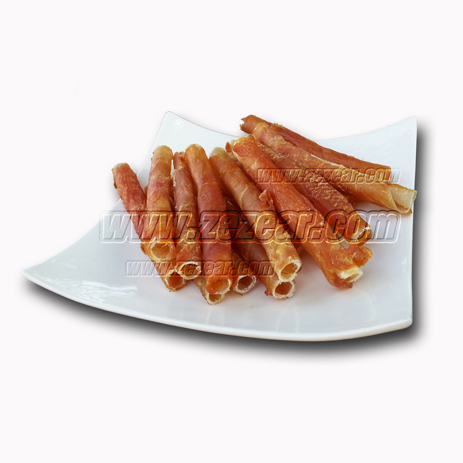 CS20 ไก่พันหนังม้วน  180 กรัม
(ซีเซียร์สันในไก่กับหนังสัตว์ Zezear Chicken Fillet With Rawhide)