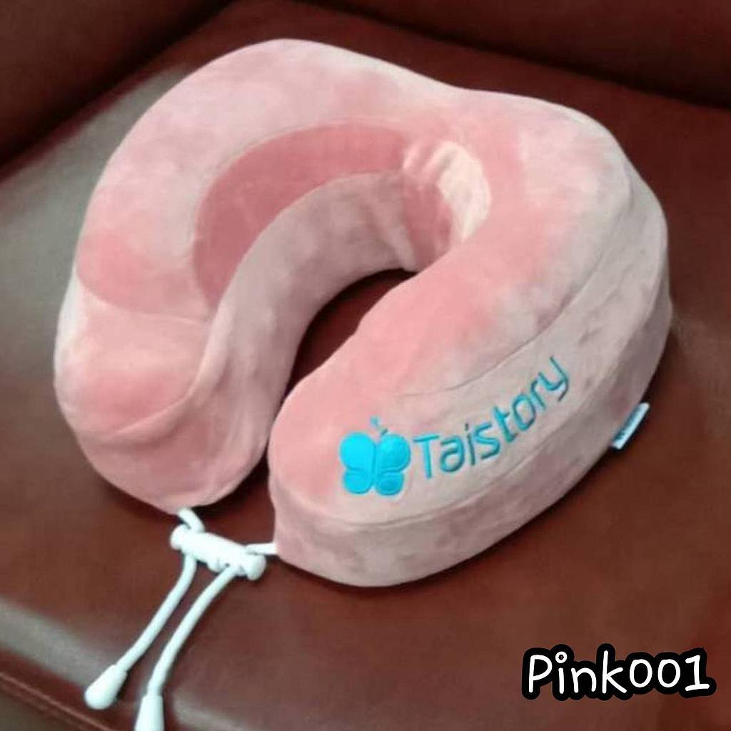 TS011B หมอนยางพารารองคอตัวU ( PINK001 )