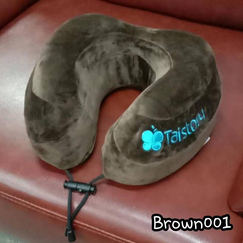 TS011E หมอนยางพารารองคอตัวU ( BROWN001)
