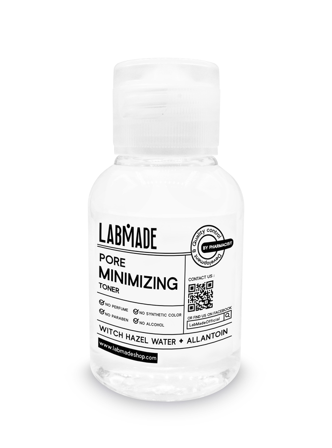 LABMADE PORE MINIMIZING TONER
แลบเมด พอร์ มินิไมซิ่ง โทนเนอร์
ผลิตภัณฑ์บำรุงผิวหน้า
โทนเนอร์สูตรเข้มข้นพิเศษ อุดมด้วยคุณค่าของสารสกัดจากวิทช์ ฮาเซลเข้มข้นมากกว่า 50% และอัลแลนโทอิน จึงช่วยฟื้นฟูผิวหน้า กระชับรูขุมขน ช่วยให้ผิวดูแข็งแรงขึ้น โทนเนอร์ปราศจากแอลกอฮอล์, น้ำหอม, พาราเบน และสีสังเคราะห์ จึงลดความเสี่ยงในการเกิดอาการแพ้ เหมาะสำหรับผู้มีปัญหารูขุมขนกว้าง ผิวแพ้ง่าย 