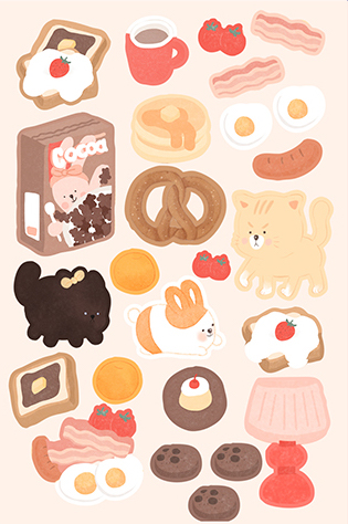 DIARY STICKER (breakfast 1)