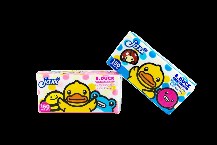 กระดาษเช็ดหน้าสีขาว แจ็กซ์ ซอฟ แพ็ค รุ่น 150 แผ่นคู่ หนา 2ชั้น