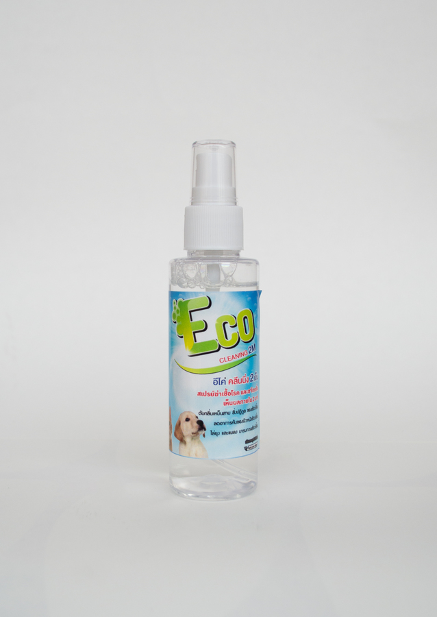 Eco Cleaning2m for pet
สเปรย์กำจัดกลิ่นเฉพาะจุดสำหรับสัตว์เลี้ยงที่ได้รับการคิดค้นและวิจัยมาจากประเทศเยอรมนี ได้รับการทดสอบ และรับรองการใช้โดย DGHM และ DVG (German veterinary society ) มีประสิทธิภาพสูง ในการกำจัดกลิ่นเหม็นต่าง ๆ ที่เกิดจาก ราเมือก แบคทีเรียทั้งแกรมบวกและลบ ยีนส์และไวรัส ซึ่งจะแตกต่างจากสเปรย์ตัวอื่นที่เพียงแค่กลบกลิ่นเท่านั้น แต่ “Eco Cleaning2m” มีฤทธิ์ในการฆ่าเชื้อต่าง ๆ สามารถใช้กับสัตว์ได้ทุกชนิด ใช้กับกรงสัตว์ที่มีกลิ่นเหม็นรุนแรง พื้นที่ที่มีกลิ่นเหม็นที่เกิดจากปัสสาวะของสัตว์เลี้ยงของคุณ หรือกลิ่นตัวสัตว์เลี้ยงของคุณ เช่น พรม โซฟา เบาะรถยนต์ ผ้าม่าน  ที่นอน ผ้าห่ม 
