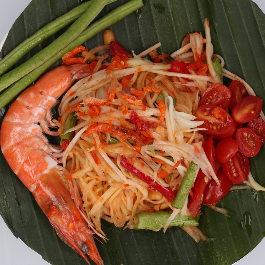 ส้มตำไทยอบกรอบ