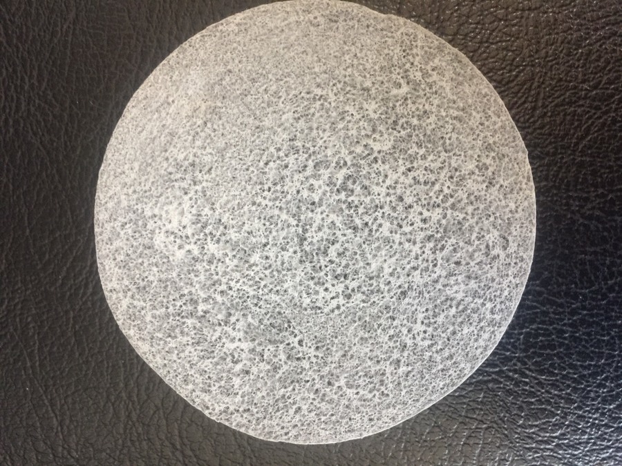 ฟองน้ำ พีวีเอ ผสม แป้งข้าวหอมมะลิสีชาโคล (2ชิ้น)	