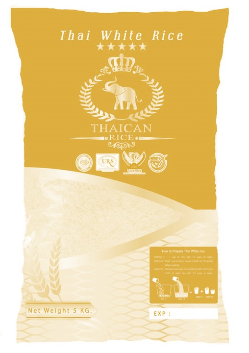 Thai White glutinous Rice   TWGR 5 kg.