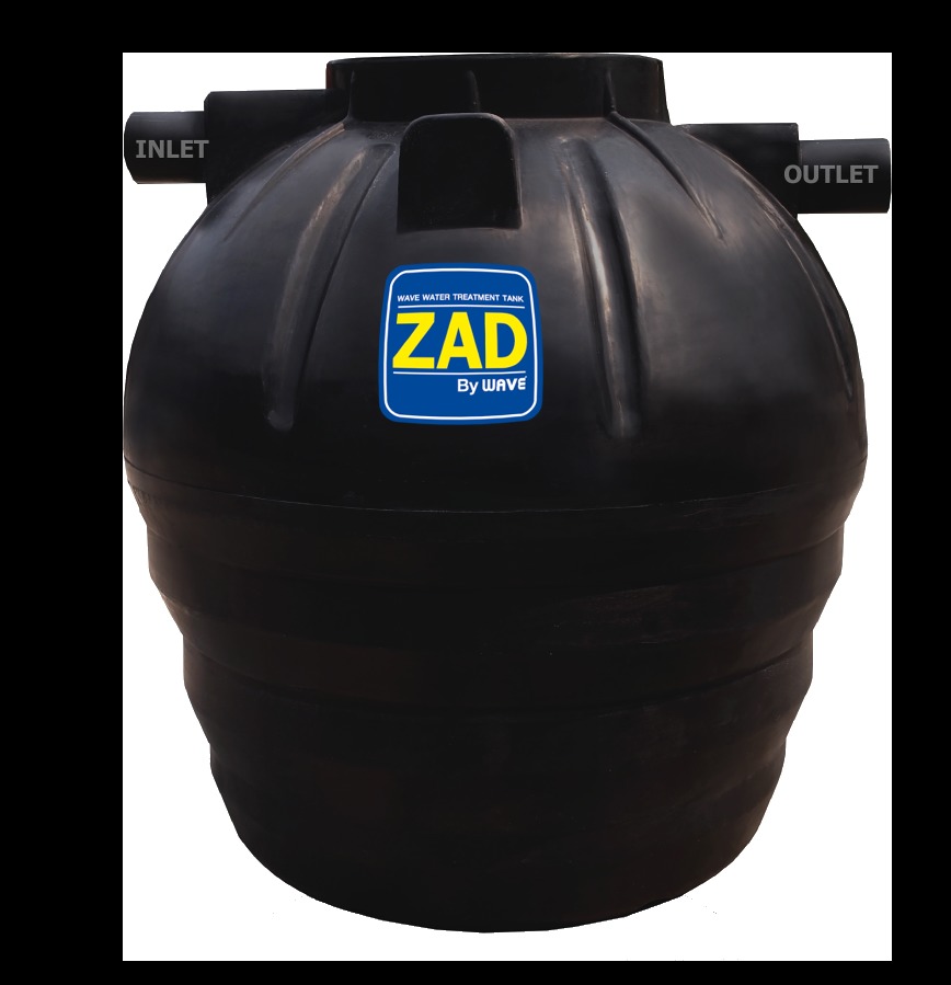 ถังบำบัดรวมไร้อากาศ รุ่น ZAD ขนาด 1000 ลิตร