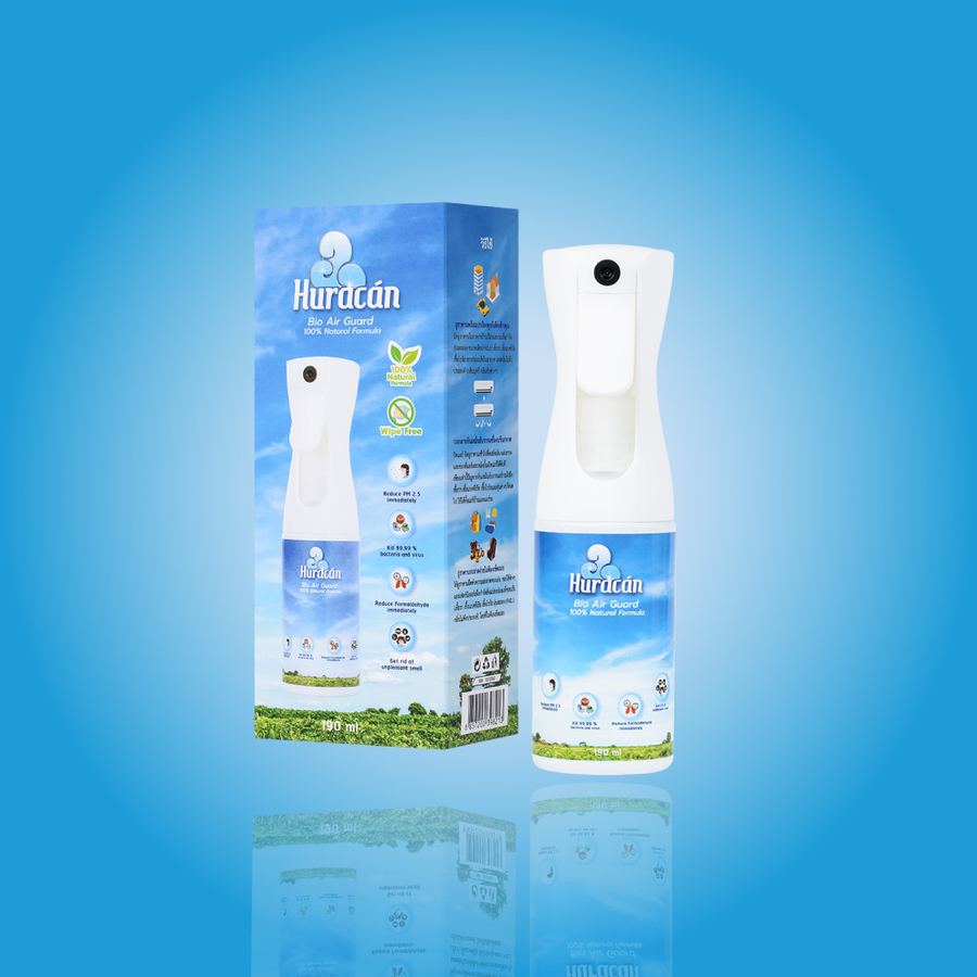 อูราคาน ไบโอแอร์การ์ด สูตรธรรมชาติ 100% 
ด้วยสารสกัดจากธรรมชาติ ประกอบด้วย ใบชาเขียว ตะไคร้หอมและน้ำมันมะพร้าว
✔️ ย่อยสลาย PM 2.5 ได้ทันที (วัดผลโดย SGS)
✔️ ลดสารก่อมะเร็งในอากาศ (Formaldehyde)(วัดผลโดย SGS)
✔️ ฆ่าเชื้อแบคทีเรียได้ 99.99%(S.aureus, E.Coli, K.pneumoniae, P.aeruginosa) and และยับยั้งเชื้อไวรัส (วัดผลโดย SGS และ lab tested โดย Thailand national Nanotechnology Center)
✔️ ย่อยสลายเชื้อราที่ซ่อนเร้นตามเฟอร์นิเจอร์ต่างๆ
✔️ แก้ปัญหากลิ่นไม่พึงประสงค์เช่น กลิ่นบุหรี่ กลิ่นอาหาร กลิ่นแอร์เหม็นอับ 
✔️ ให้ละอองMicro Spray ที่นุ่มนวลและอ่อนโยนมากกว่า