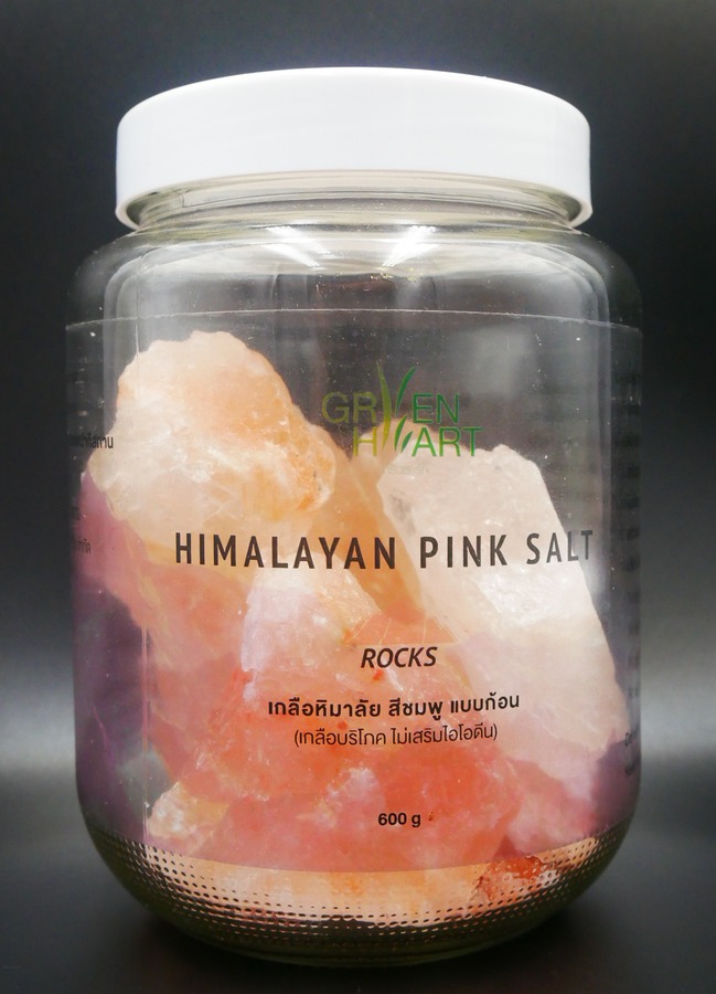 เกลือหิมาลัย สีชมพู แบบก้อน 600g.