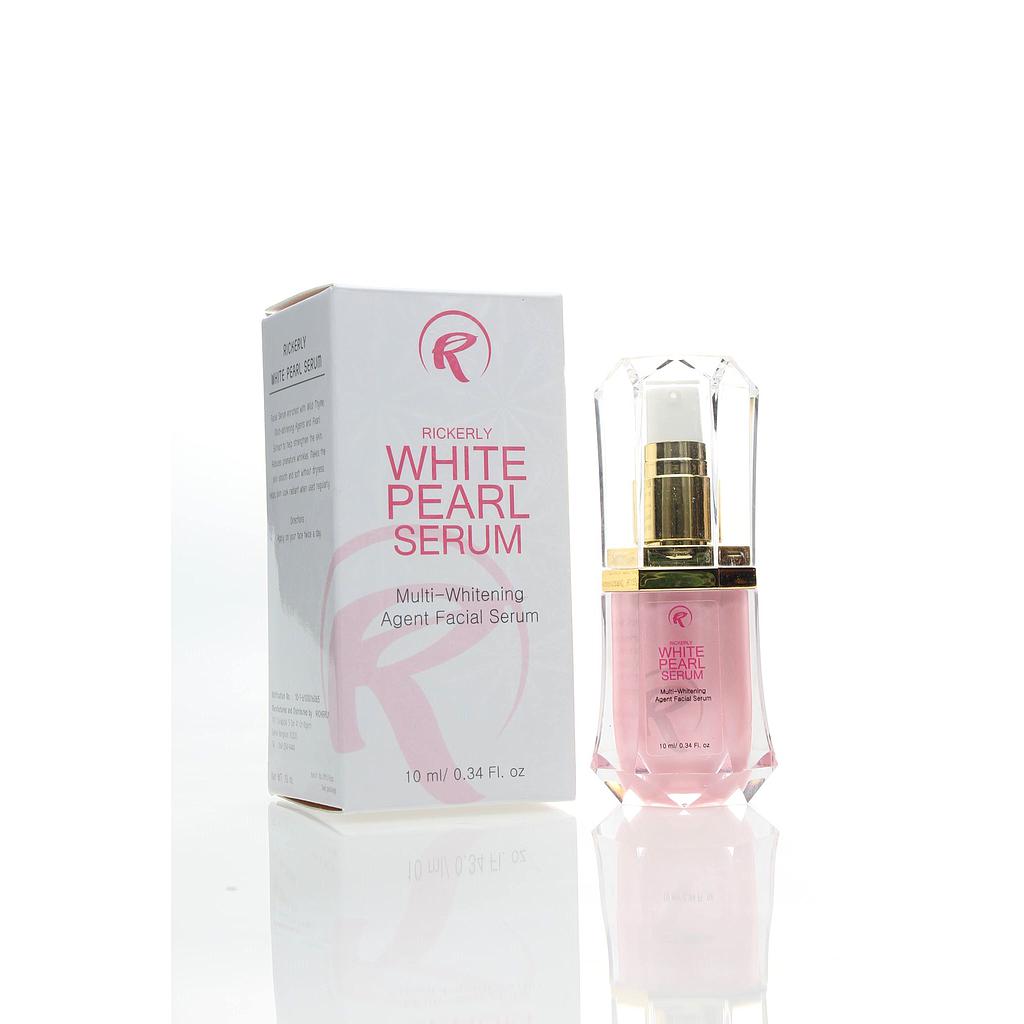 rickerly white pearrl serum ริกเกอร์รี ไวท์ เพิร์ล เซรั่ม
ผลิตภัณฑ์บำรุงผิวหน้าสูตรเข้มขัน ด้วยสารสกัดจากไข่มุก เพิ่มประสิทธิภาพการบำรุงด้วยนวัตกรรมนาโนจาก Micro collagen และอุดมไปด้วยสารสกัดจากต้นไทม์ป่า ซึ่งเป็นการฉีกกฏของช่วงเวาการฟื้นฟูและซ่อมแซมผิวในช่วงกลางคืนหรือ ที่รู้จักกันในนาม ciderella care ซึ่งช่วยให้หน้ากระจ่างใสแม้นอนน้อย การันตีคุณภาพด้วยรางวัล Bronze Award of best ingrents และ muti-whitening agents ซึ่งมีคุณสมบัติในการฟื้นบำรุงผิว ปกป้องผิวจากการเกิดริ้วรอยและมีส่วนช่วยลดการก่อตัวของเม็ดสี ทำให้ฝ้า กระ จุดด่างดำ แลดูจางลงพร้อมมอบความชุ่มชื้นแก่ผิว ช่วยให้ผิวเนียนนุ่มแลดูอ่อนกว่าวัยลดรอยคล้ำใต้ตา รวมถึง กระซับรูขุมขนไปในเวลาเดียวกัน