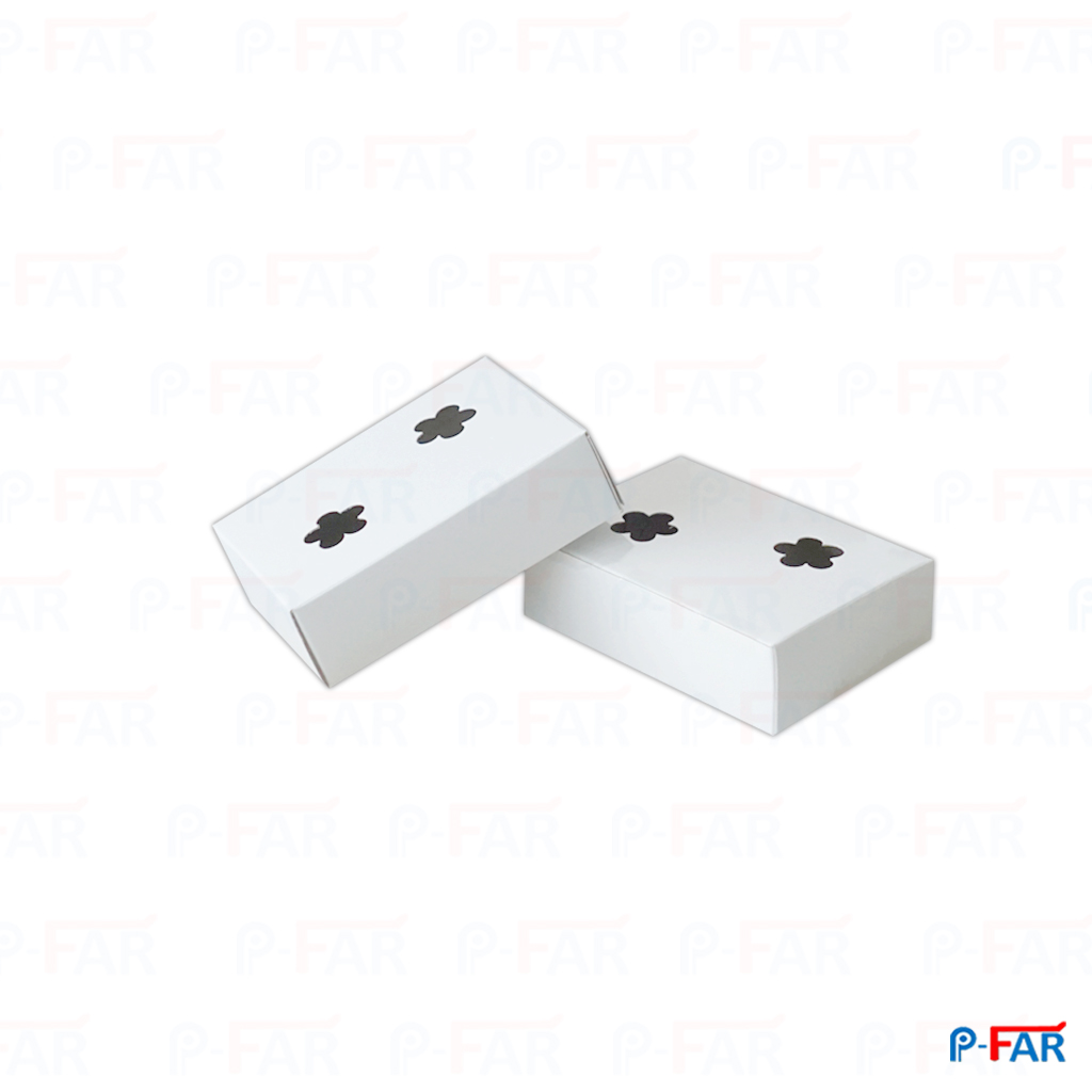 กล่องแม็ค 3.5 x 5 x 1.5 นิ้ว เจาะรู  (ครกเล็ก) (ห่อ 100 ใบ)