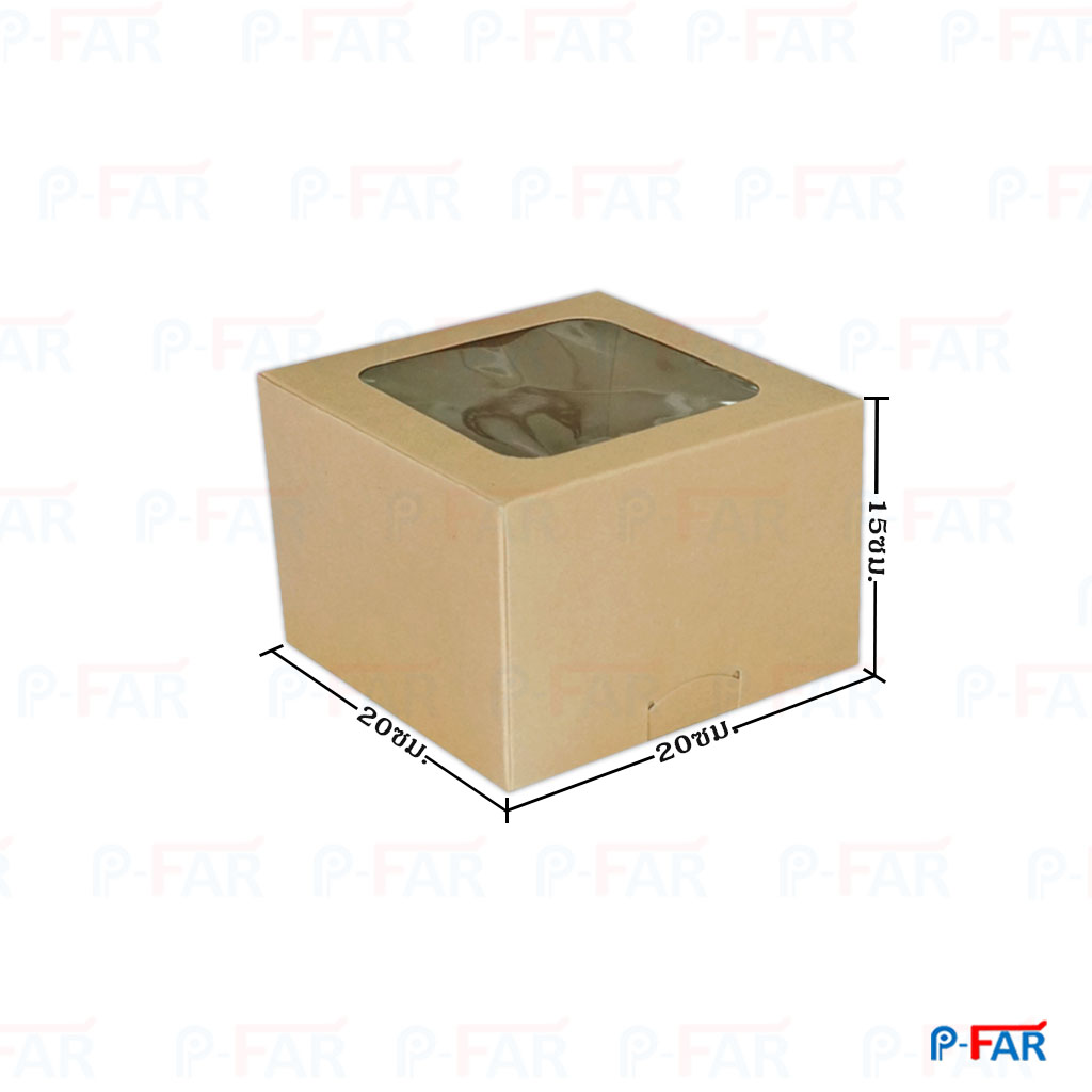 กล่องทรง&quot;สูงพิเศษ&quot; 1P วอลนัท เจาะ(20x20x15 cm)