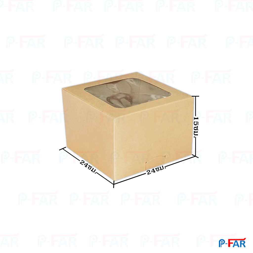 กล่องทรง&quot;สูงพิเศษ&quot;2P วอลนัท เจาะ (24x24x15 cm)