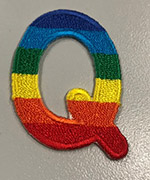 ป้ายตัวรีด สายรุ้ง Q