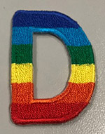 ป้ายตัวรีด สายรุ้ง D