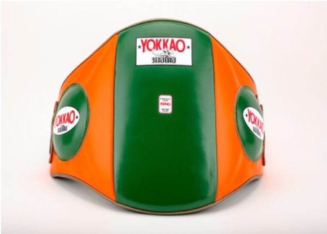 เป้าเตะท้อง Yokkao Belly Pad leather Eden/Orange Tiger L