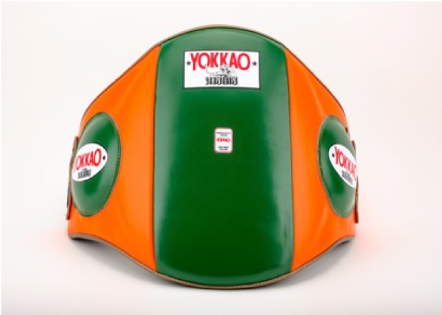 เป้าเตะท้อง Yokkao Belly Pad leather Eden/Orange Tiger XL
