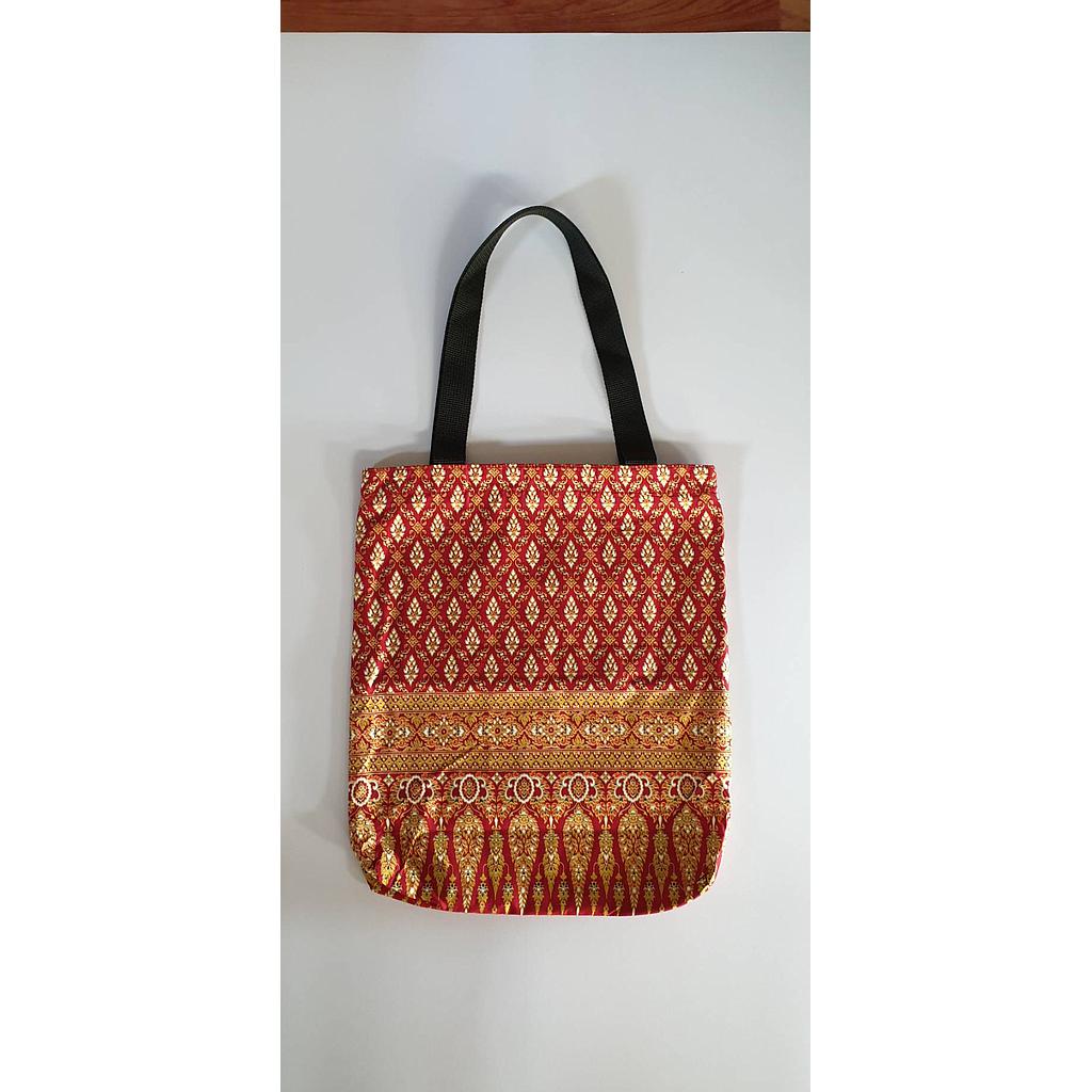 กระเป๋าสะพายผ้าไหมไทย ใบเล็ก