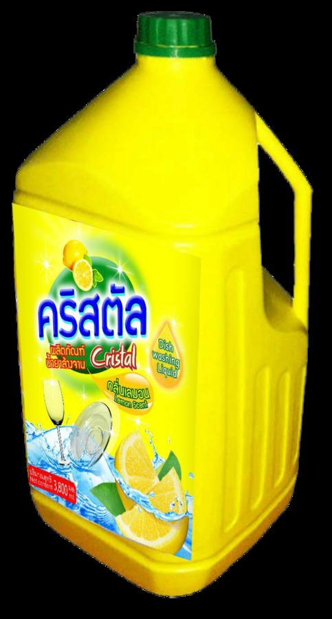 ผลิตภัณฑ์ น้ำยาล้างจาน คริสตัล กลิ่นเลมอน ช่วยกำจัดคราบมัน และกลิ่นคาวบนจานชาม กลิ่นหอมสะอาด ขนาด 3800 มิลลิลิตร
