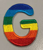 ป้ายตัวรีด สายรุ้ง G