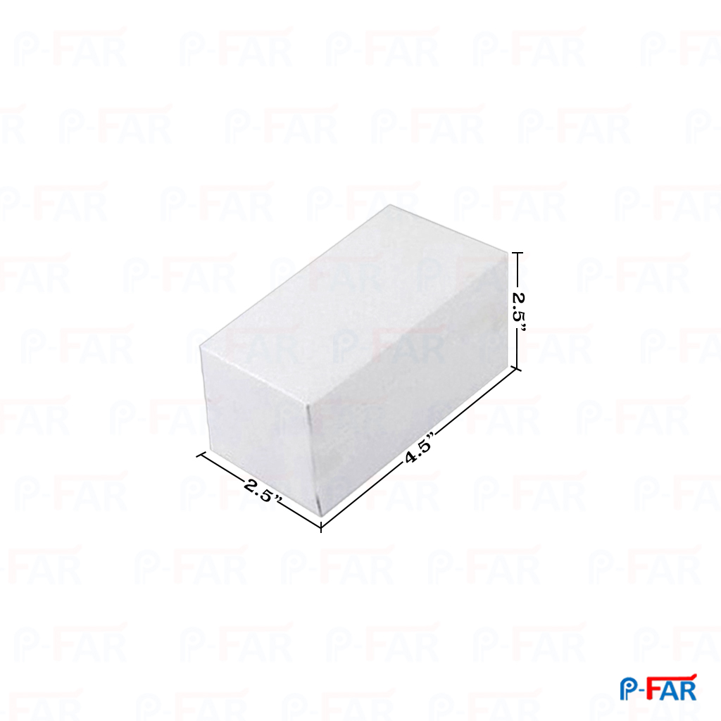 กล่องแม็ค ขาว 2 ชิ้น 2.5 x 4.5 x 2.5 นิ้ว (ห่อ 100 ใบ)