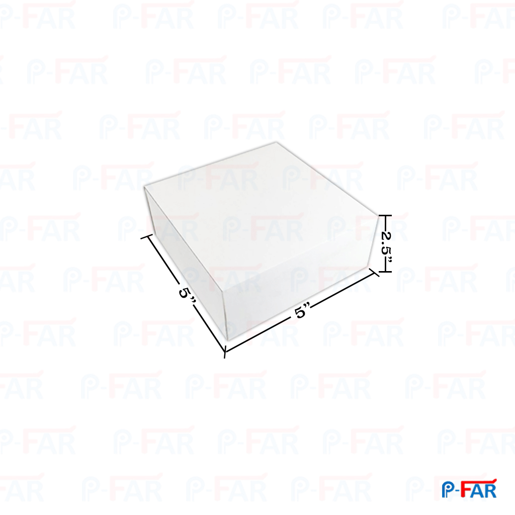 กล่อง แม็ค5 x 5 x 2.5  นิ้ว ขาว ไม่เจาะ
