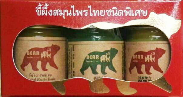 Herbal Massage Balm - (Box set of 3 bottles) (ขี้ผึ้งนวดสมุนไพร)
保健膏 (ชุด 3 ขวด/กล่อง กลิ่นเมนทอล, ไพล, ตะไคร้หอม)