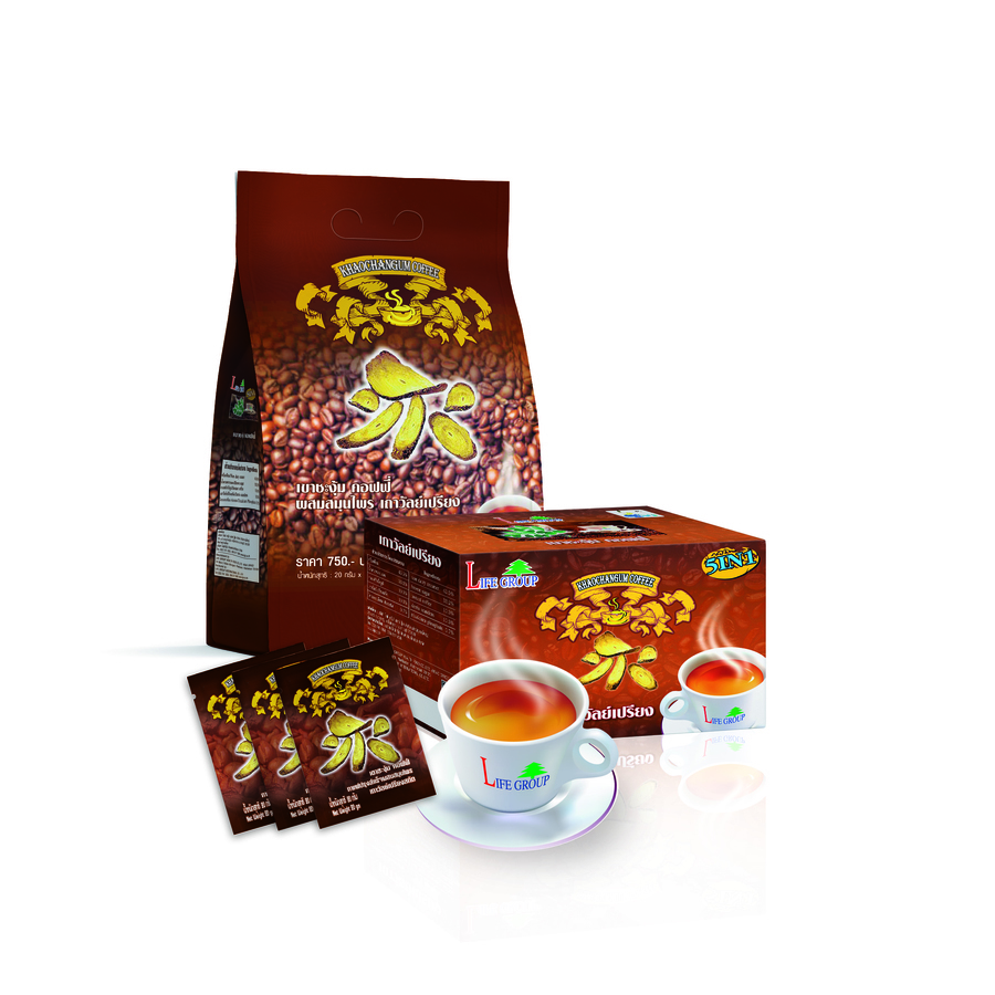 กาแฟปรุงสำเร็จชนิดผงผสมสมุนไพรเถาวัลย์เปรียงสกัด